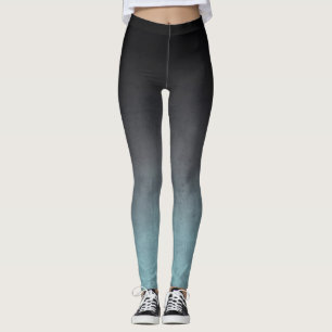 Leggings Elegante gris negro Verde azulado rústico oscuro
