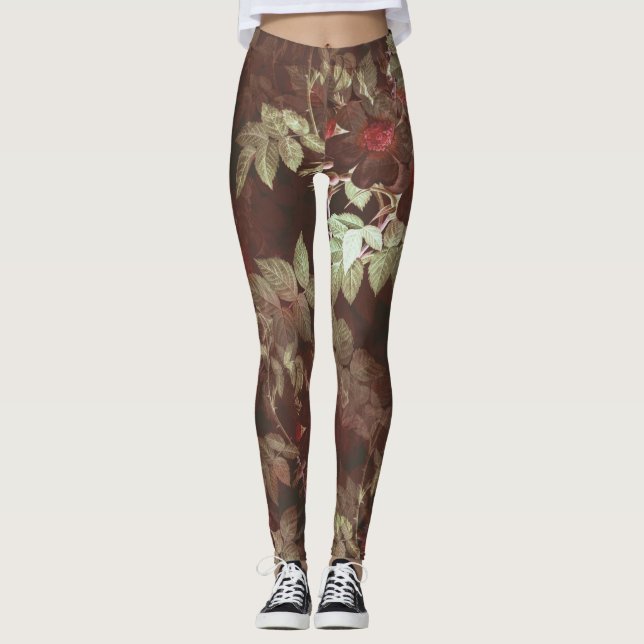 Leggings Elegante Ilustracion Twining Floral Vines (Anverso)