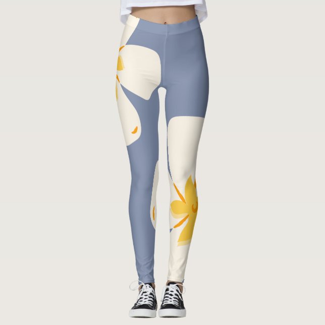 Leggings Elegante lámina de grisaceo (Anverso)