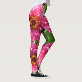 Leggings Elegante margarita clásica rosa floral floral mamá