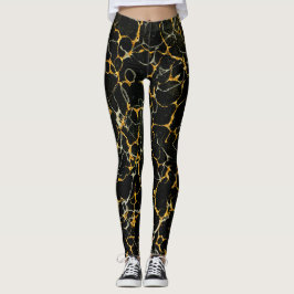 Leggings Elegante marmol moderno mármol marble oro negro or