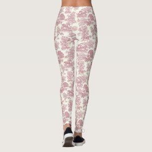 Leggings Elegante Moda Girly Pink Horses Toile