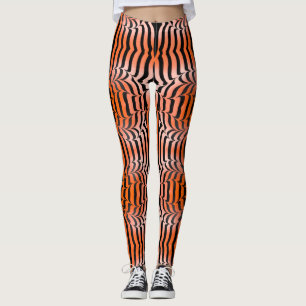 Leggings Elegante Naranja estético e impresión de piel de t