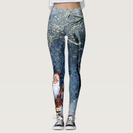 Leggings Elegante Navidad Padre En Invierno De Snowy Woods
