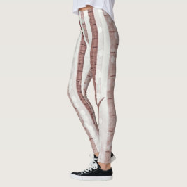 Leggings Elegante obra de arte de los árboles de Birch |