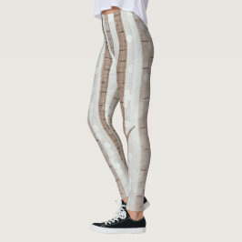 Leggings Elegante obra de arte de los árboles de Birch |