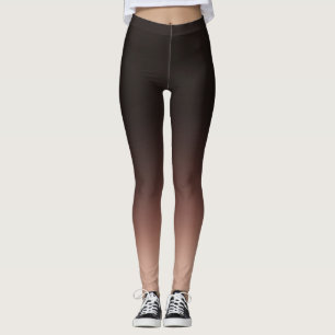 Leggings Elegante Ombre Negro y Beige