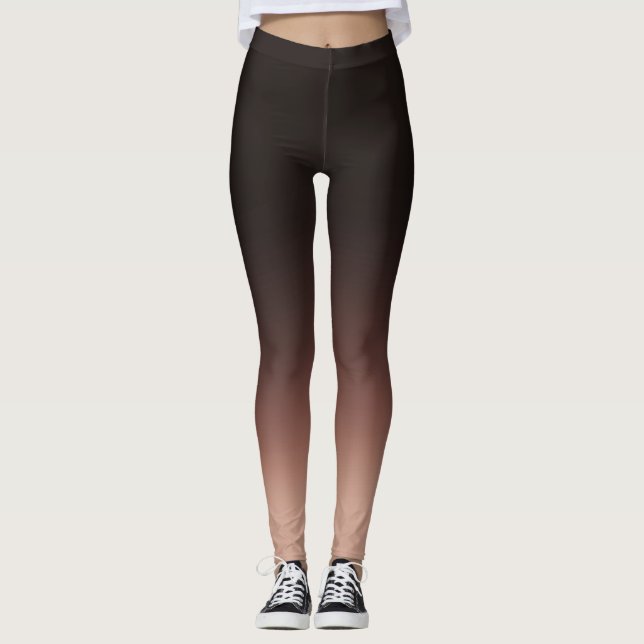 Leggings Elegante Ombre Negro y Beige (Anverso)