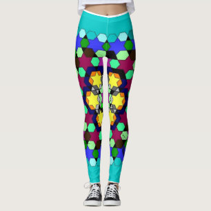 Leggings Elegante panal delgado con estampado en las pierna