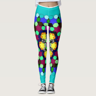 Leggings Elegante panal delgado con estampado en las pierna