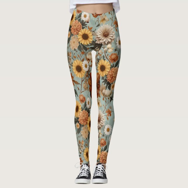 Leggings Elegante patrón botánico (Anverso)