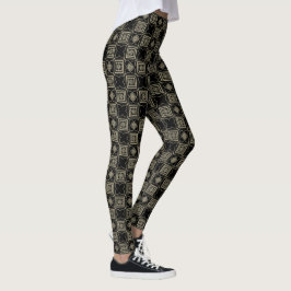 Leggings Elegante Patrón De Baldosas De Estilo Art Deco Mod
