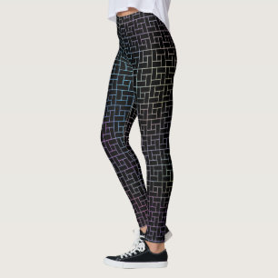Leggings Elegante patrón de cesta abstracto moderno y color