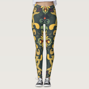 Leggings Elegante Patrón de colores de las piernas de impre
