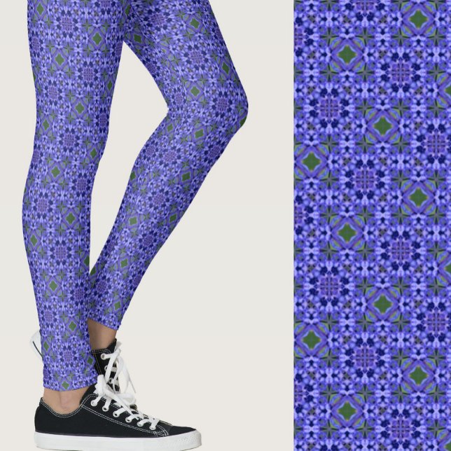 Leggings Elegante patrón geométrico moderno azul (Subido por el creador)
