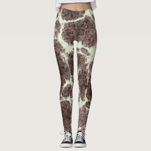 Leggings Elegante patrón moderno Gemstone Tortoise Giraffe