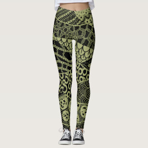 Leggings Elegante patrón tribal abstracto geométrico amar
