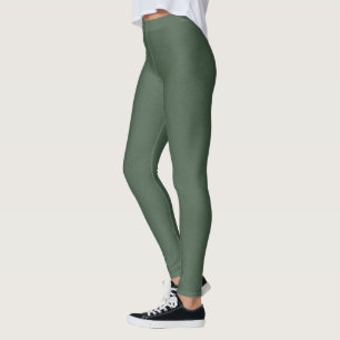 Leggings Elegante patrón verde de entrenamiento de piernas