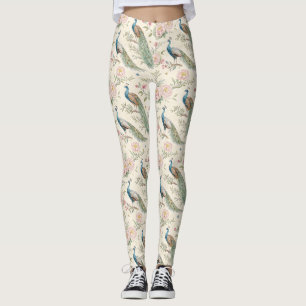 Leggings Elegante Pavón Floral Vintage (6)
