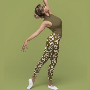 Leggings Elegante Perro pasta marrón