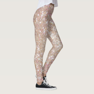 Leggings Elegante Purpurina de champagne Girly