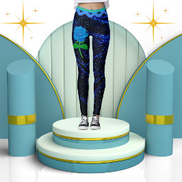 Leggings Elegante Purpurina de la Marina de Girona Azul Esp