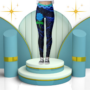 Leggings Elegante Purpurina de la Marina de Girona Azul Esp