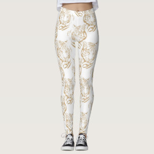 Leggings Elegante Purpurina Gold Diseño de impresión en b