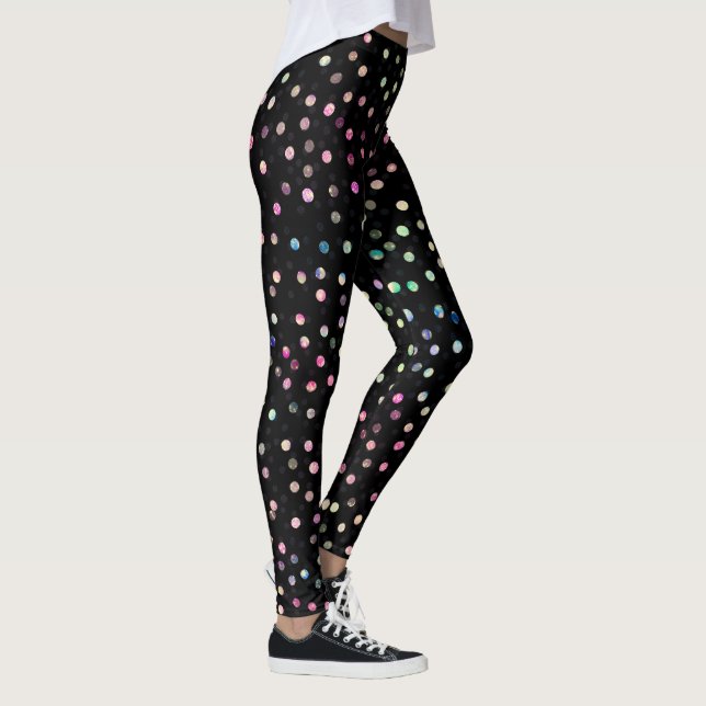 Leggings Elegante Purpurina irlandés con puntos de diseño n (Derecha)