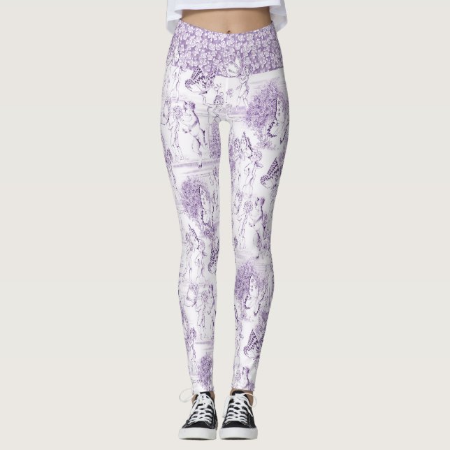Leggings Elegante regalo de estilo romántico índigo rococó (Anverso)
