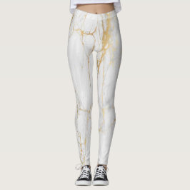 Leggings Elegante ropa gris y dorada activa
