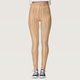 Leggings Elegante textura de madera natural para todos los 