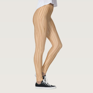 Leggings Elegante textura de madera natural para todos los