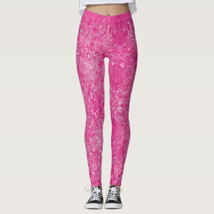 Leggings Elegante textura de mármol rosa de caramelo abstra