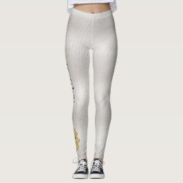Leggings Elegante y elegante cuero blanco falso personaliza