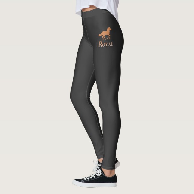 Leggings Elegante y lujoso negro y lámparas de oro (Izquierda)