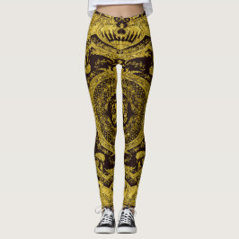 Leggings Elegante y moderno ornamentos barrocos dorados