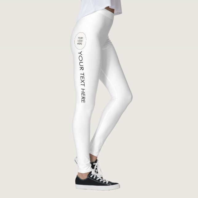 Leggings Elegantes Añadir tu nombre Texto Logo Mod (Derecha)