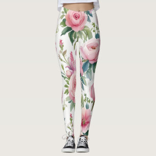 Leggings Elegantes apliques florales - Elegante y confortab
