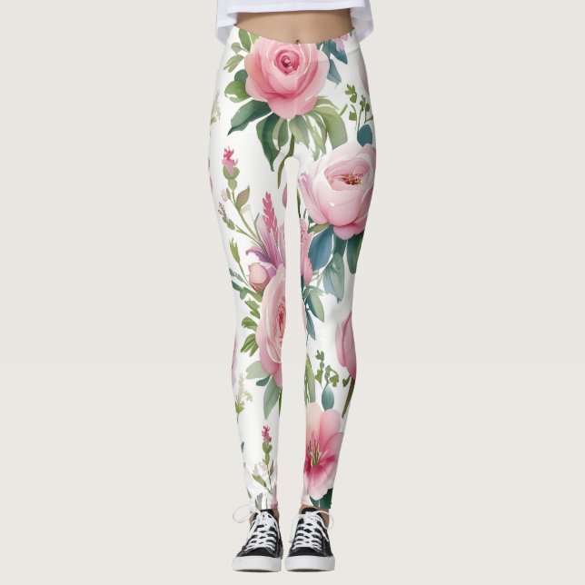 Leggings Elegantes apliques florales - Elegante y confortab (Anverso)