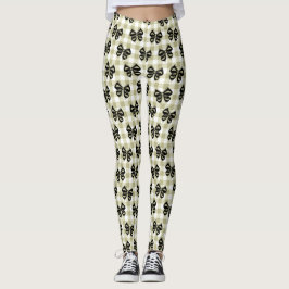 Leggings Elegantes arcos negros sobre hierba verde