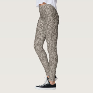 Leggings Elegantes círculos en espiral abstractos sobre mar