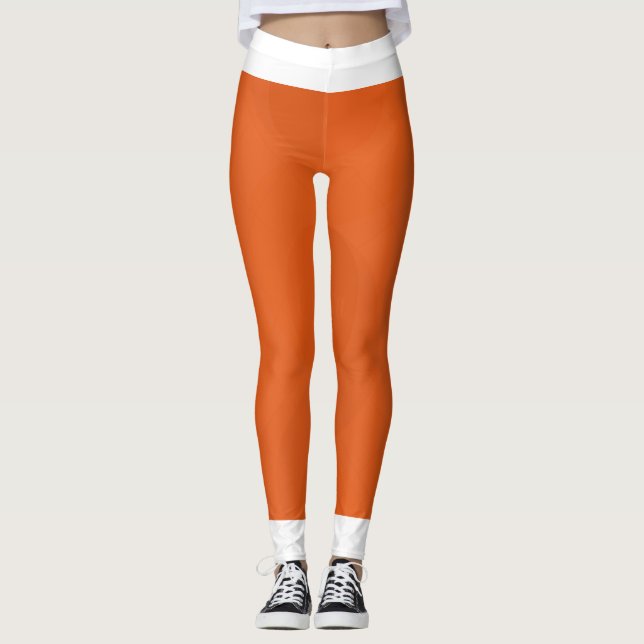 Leggings elegantes de ropa deportiva naranja (Anverso)