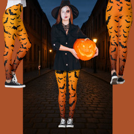 Leggings Elegantes, Divertidas y Versátiles Murciélagos Esp