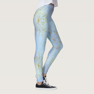 Leggings Elegantes estrellas de Copas de Nieve en Navidad A