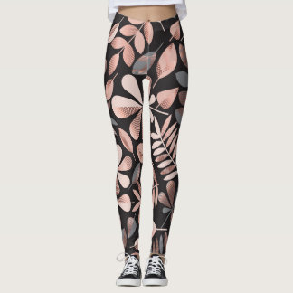 Leggings Elegantes hojas otoñales: Geométricas Pastel