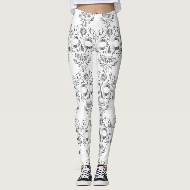Leggings Elegantes leggantas de cráneo de bonito (Anverso)