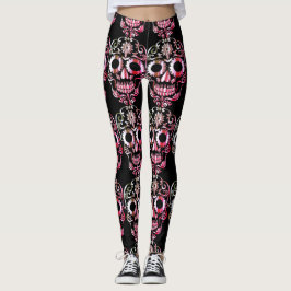 Leggings Elegantes leggantas de cráneo de bonito