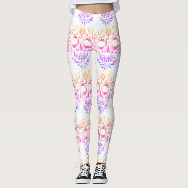 Leggings Elegantes leggantas de cráneo de bonito (Anverso)