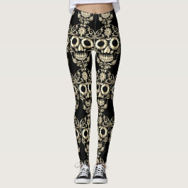 Leggings Elegantes leggantas de cráneo de bonito